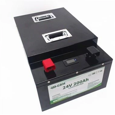 Factory Qhuav Qib A 24v 200ah Lifepo4 Roj Teeb 5KWh 5.376Wh Rau Camping Tsheb UPS Lub Zog Cia